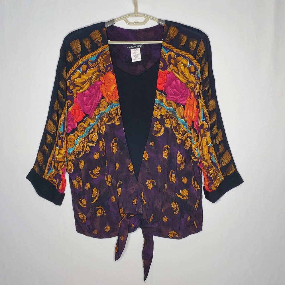 Carole Little Top Women 18 Artsy 90s Quirky Retro Boho Indie Grunge Dopamine